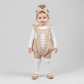 Football Embroidery Bodysuit Set - RYAN AND REMI
