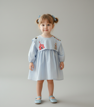 Lapel Navy Style Dress - RYAN AND REMI