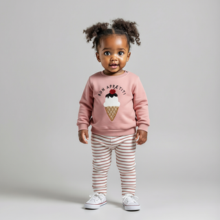 Cherry Ice Cream Stripe Set - RYAN AND REMI