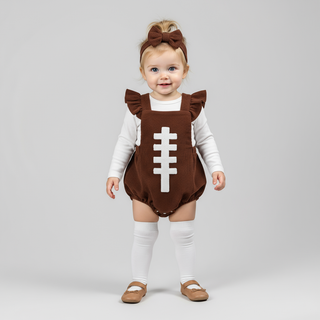Football Embroidery Bodysuit Set - RYAN AND REMI