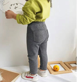 Ribbed Double Pocket Leggings Pants - RYAN AND REMI