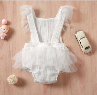 Lace Ruffle Playsuit Romper - RYAN AND REMI