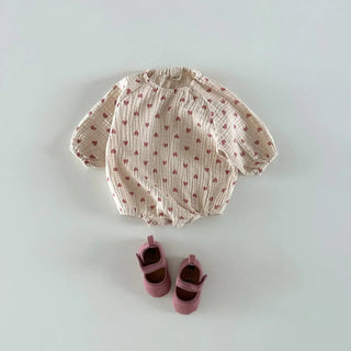 Plaid Hearts Girls Romper - RYAN AND REMI