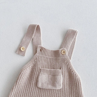 Front Pocket Cable Knitted Jumpsuit