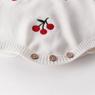Wild Cherry Knitted Cardigan Romper Outfit