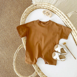Casual Cotton Short Tee Jumpsuit - RYAN AND REMI