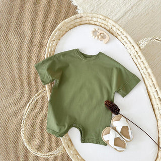 Casual Cotton Short Tee Jumpsuit - RYAN AND REMI