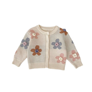 Floral Jacquard Knitted Cardigan - RYAN AND REMI