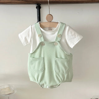 New Baby Clothes  Summer Newborn Boys Girls Rompers Short-Sleeved Harness Infant Clothes Suitable for babies aged 0-18 months - RYAN AND REMI