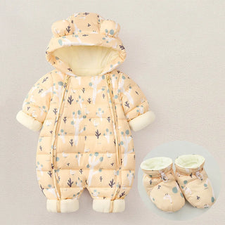Cartoon Waterproof Hooded Romper With Boots - RYAN AND REMI