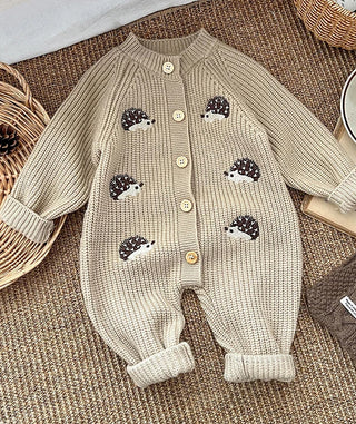 Animal Embroidered Knitted Jumpsuit - RYAN AND REMI
