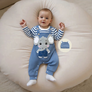 Elephant Overalls Jumpsuit Set - RYAN AND REMI
