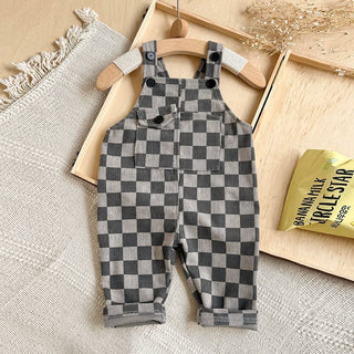 Charcoal Checkered Jumpsuit