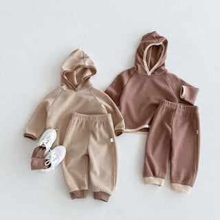 Colorblock Waffle Lounge Set