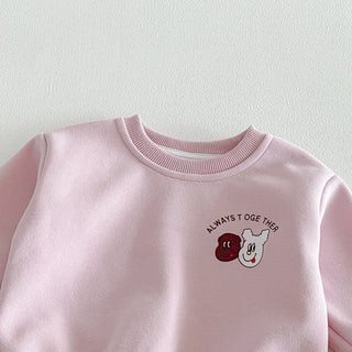 Cartoon Frill Detail Jogger Set