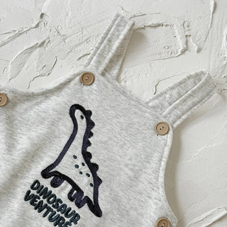 Baby Boy Dinosaur Outfit Set Long Sleeve Cotton T-shirt + Suspender Pants Infant Casual Clothes 0-18M - RYAN AND REMI