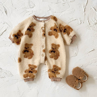 Fleece Snuggle Bear Jumpsuit