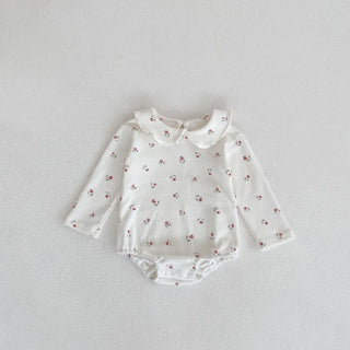 New autumn baby collar low opening jumpsuit with children's long sleeves made of cotton, soft and comfortable - RYAN AND REMI