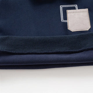 Denim Collar Sweatshirt