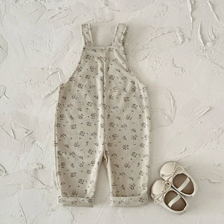1-3 Years Baby Girl Romper Newborn Infant Sleeveless Floral Print Knit Overalls Corduroy Jumpsuit Baby Costumes - RYAN AND REMI
