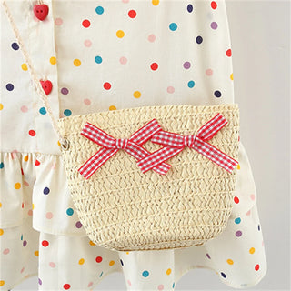 Cotton Dress for Baby Girl Heart Shaped Button Colorful Polka Dot Bow Dress Send Bag - RYAN AND REMI
