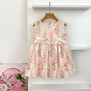 Pink Lace Bow Sister Outfit