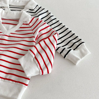 Striped Polo Sweatshirt