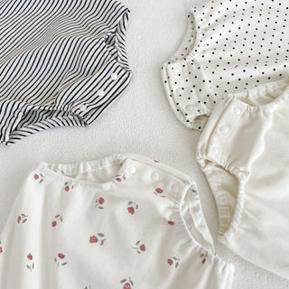 New autumn baby collar low opening jumpsuit with children's long sleeves made of cotton, soft and comfortable - RYAN AND REMI