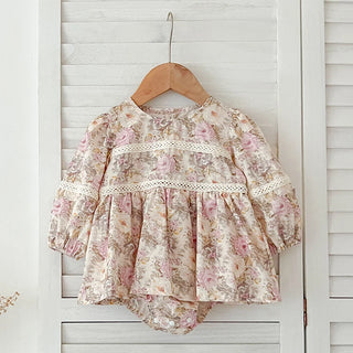 Flower Long Sleeve Dress - RYAN AND REMI