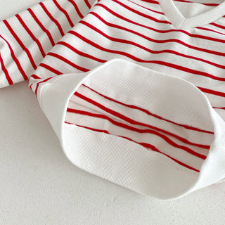 Striped Polo Sweatshirt