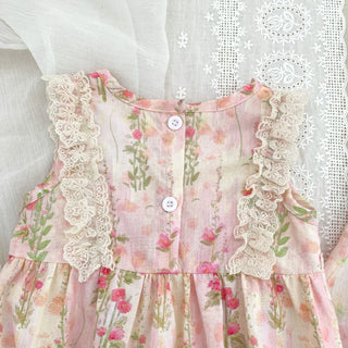 Pink Lace Bow Sister Outfit