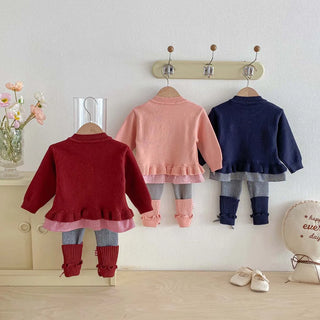 Knitted Cat Sweater Top Tight leggings Set - RYAN AND REMI