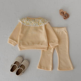 Butter Yellow Flare Pants Set - RYAN AND REMI
