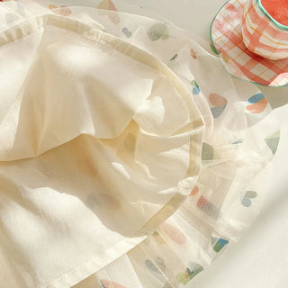 Heart Print Dress Tulle Dress