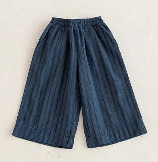 Boys Girls Linen Cotton Stripe Trousers For Children's Clothes Fall Spring Boy Loose Casual Harem Pants Kids Long Pants for 1-6T - RYAN AND REMI