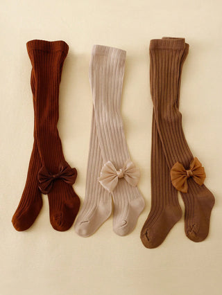 Neutral Breathable Knitted Tights Leggings. 3 Pcs