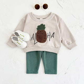 Baby Boy Clothes 0-3 Years Toddler Infant Suit Long Sleeve Cartoon Cute Pineapple Sweatshirt Top Pants 2PCS Children Clothing - RYAN AND REMI