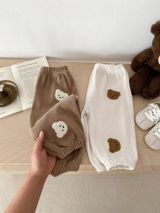 2025 Spring New Baby Boy Cute Bear Print Casual Pants Toddler Girl Loose Trousers Newborn Infant Big Pp Pants Children Clothes - RYAN AND REMI