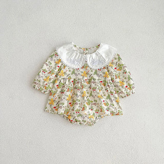 Lace Collar Paisly Sister Outfit