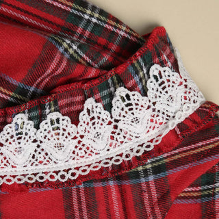 Plaid Christmas Flare Dress Red / 2-3T Plaid Christmas Flare Dress Red / 2-3T
