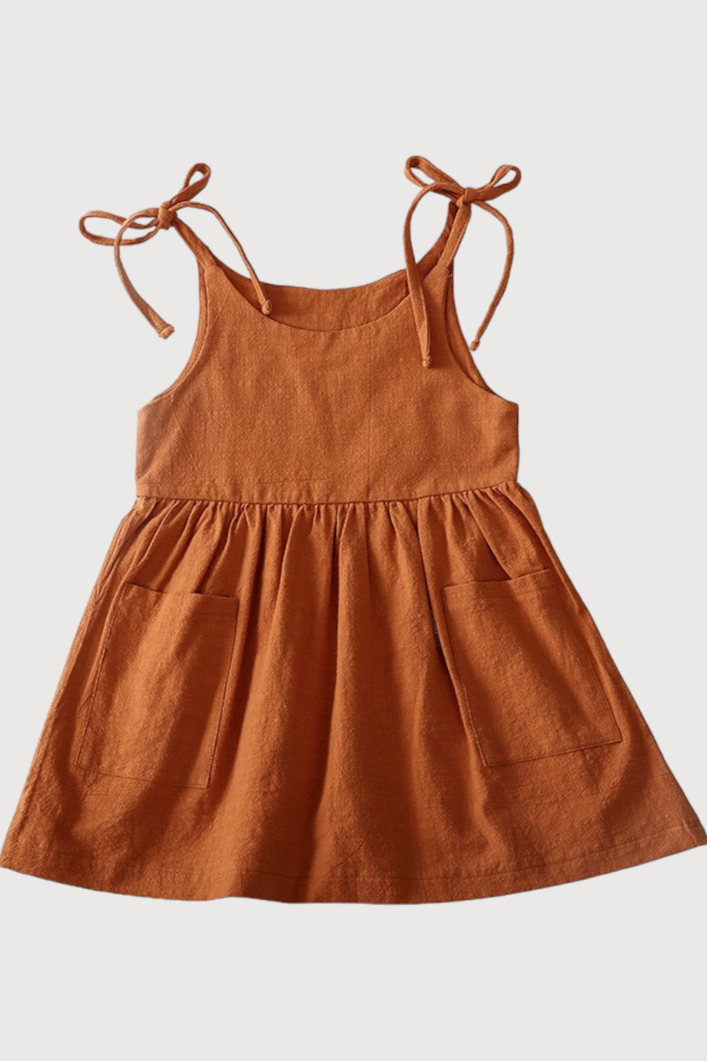 knee length dresses for ladies Everly Linen Dress- Lightweight Baby Girl Dress main image 0
