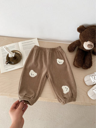 2025 Spring New Baby Boy Cute Bear Print Casual Pants Toddler Girl Loose Trousers Newborn Infant Big Pp Pants Children Clothes - RYAN AND REMI