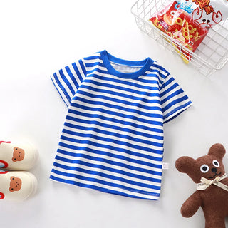 100% Cotton Striped T Shirt for Kids Boys Baby Red Shirt Boy Girls Wholesale Tops Base Shirts Korean Children's Clothes 2026 - RYAN AND REMI