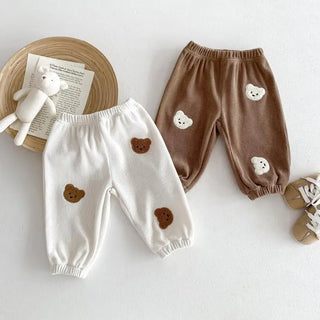 2025 Spring New Baby Boy Cute Bear Print Casual Pants Toddler Girl Loose Trousers Newborn Infant Big Pp Pants Children Clothes - RYAN AND REMI