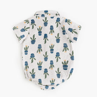 Sanlutoz Gentle Baby Boys Summer Short Sleeve Bodysuits Cute Pattern Infants Onesies Clothing - RYAN AND REMI