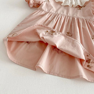 Lace Collar Flower Dress