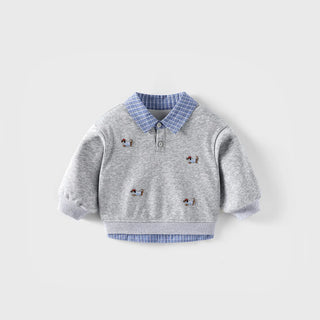 Faux Two-piece Pullover Sweater Top