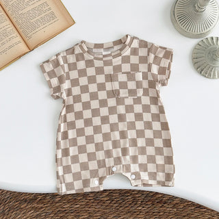 Checkered Lounge Wear Romper
