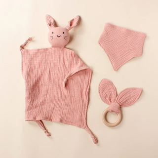Muslin Wooden Ring Teething Set - RYAN AND REMI