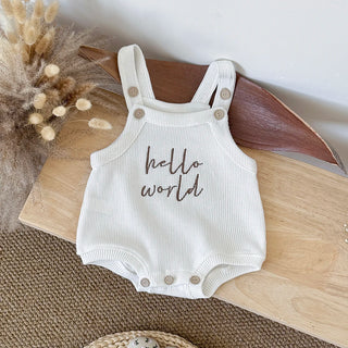 2025 Spring Newborn Baby Clothing Cotton English Embroidered Baby Jumpsuit - RYAN AND REMI